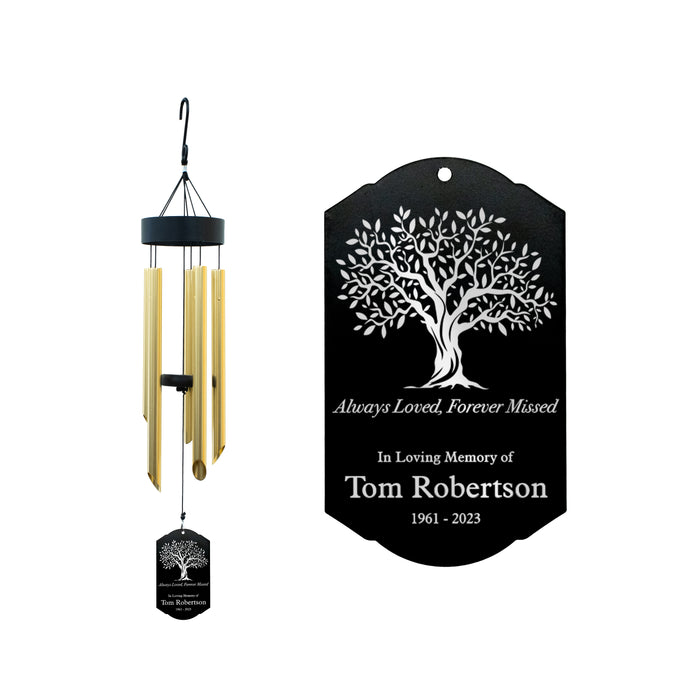 Personalized Tree of Life Memorial Wind Chime