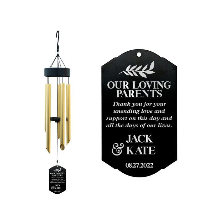 Personalized Wedding Parents Thank You Wind Chime