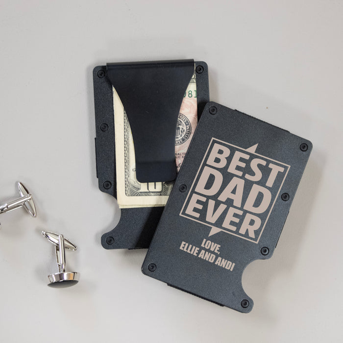 Best Dad Ever Personalized Metal Wallet