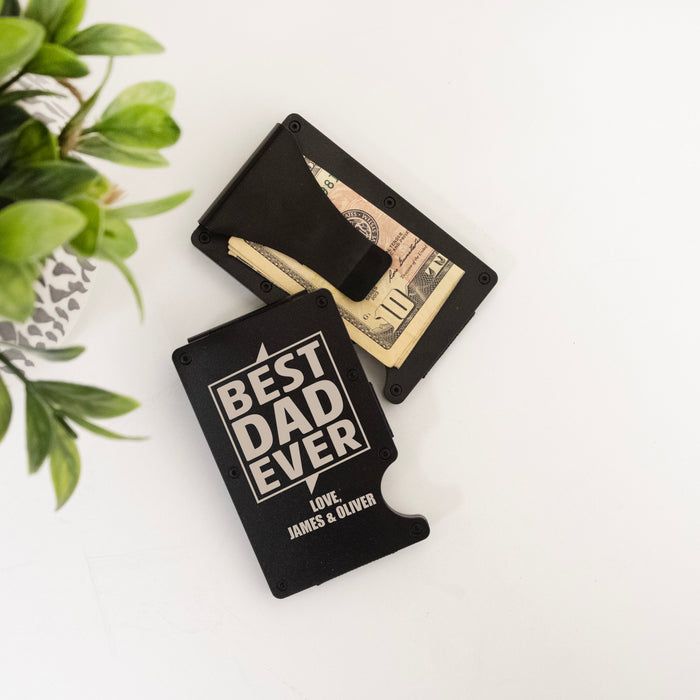 Best Dad Ever Personalized Metal Wallet