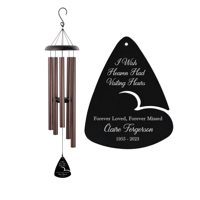 Personalized Heaven Visiting Hours Memorial Wind Chime