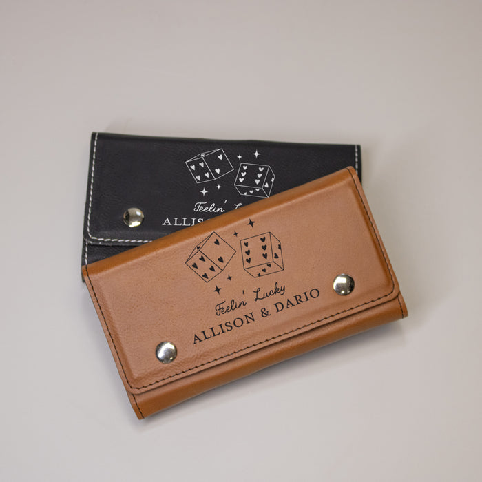 Personalized "Feeling Lucky" Playing Cards & Dice Set