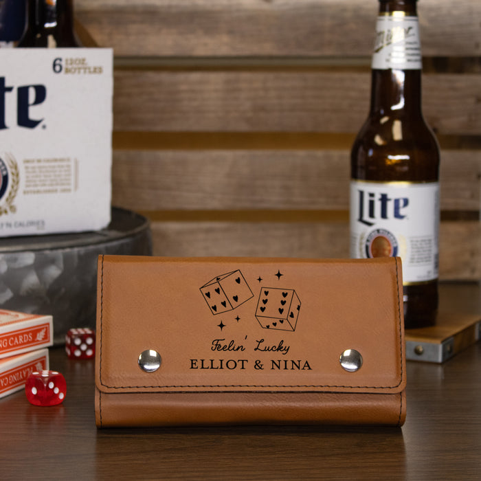 Personalized "Feeling Lucky" Playing Cards & Dice Set