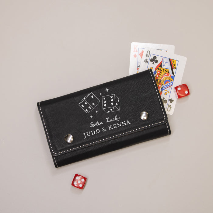 Personalized "Feeling Lucky" Playing Cards & Dice Set