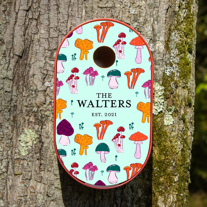 Personalized Mushroom Pattern Garden Bird House