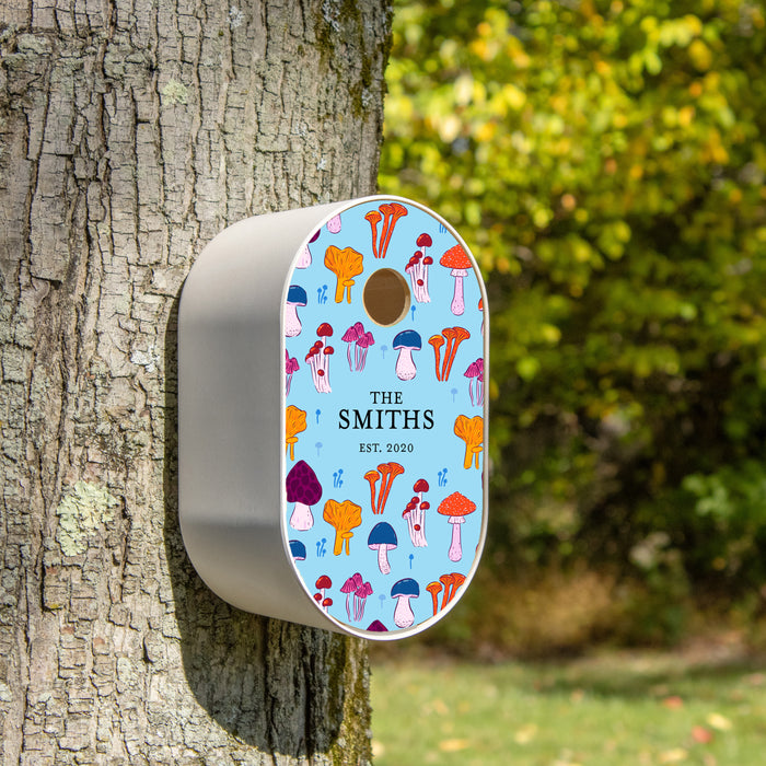 Personalized Mushroom Pattern Garden Bird House