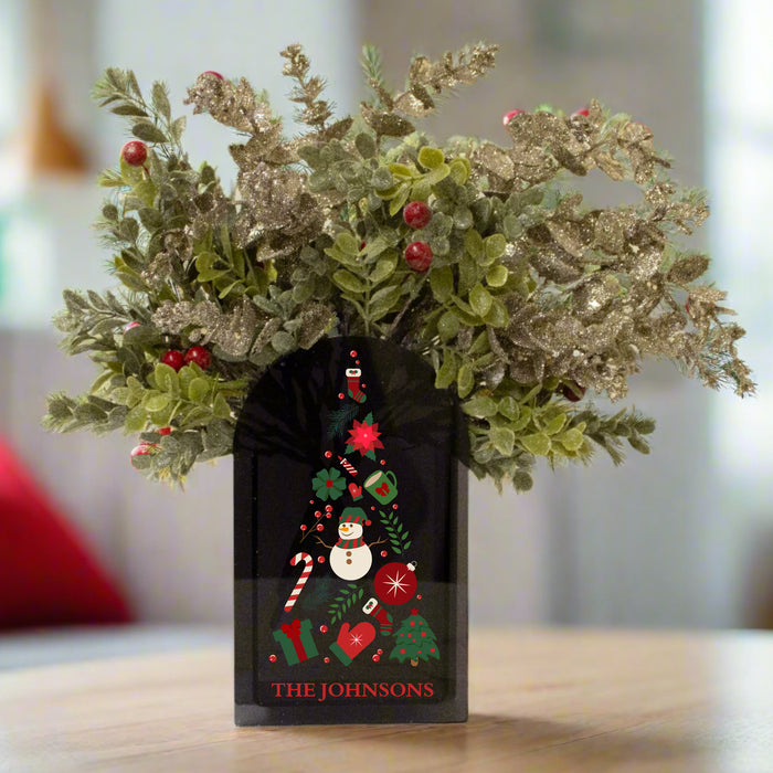 Personalized Christmas Vase