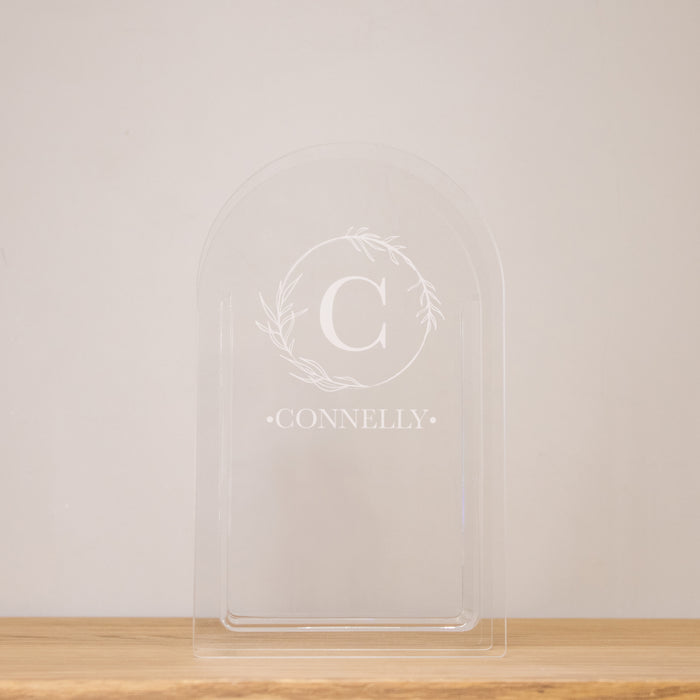 Monogrammed Acrylic Flower Vase