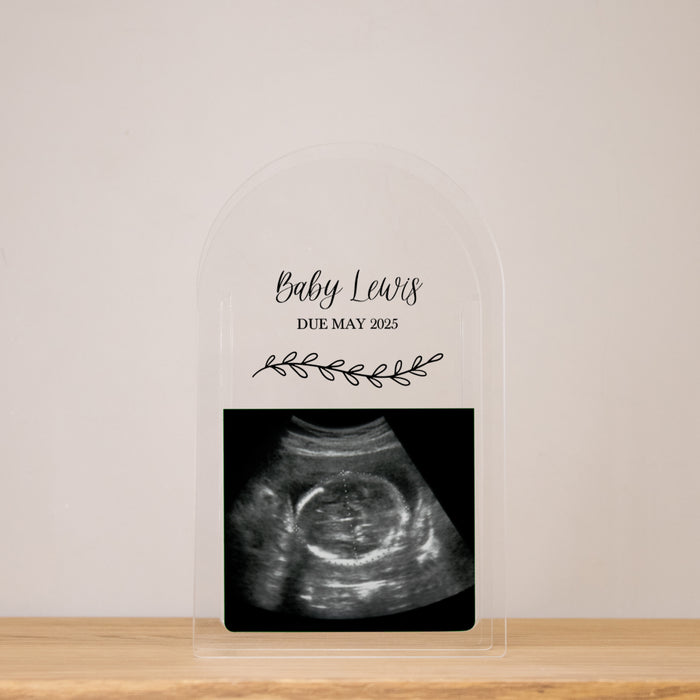 Personalized Baby Sonogram Pregnancy Announcement Flower Vase