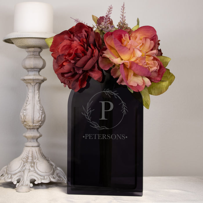 Monogrammed Acrylic Flower Vase