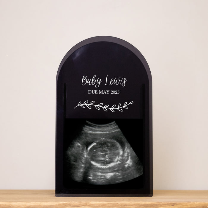 Personalized Baby Sonogram Pregnancy Announcement Flower Vase