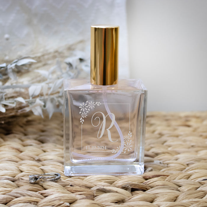 Personalized Wedding Monogram Perfume Bottle