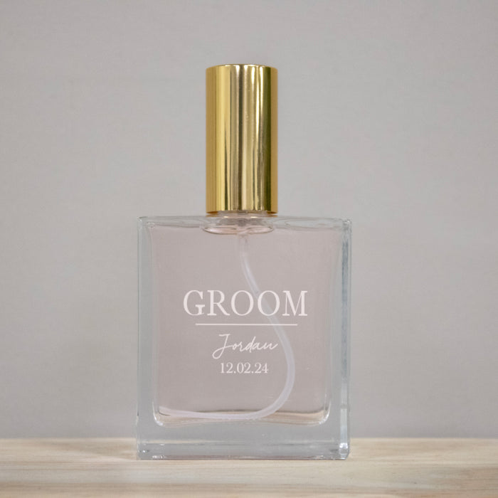 Personalized Groom Wedding Party Cologne Bottle