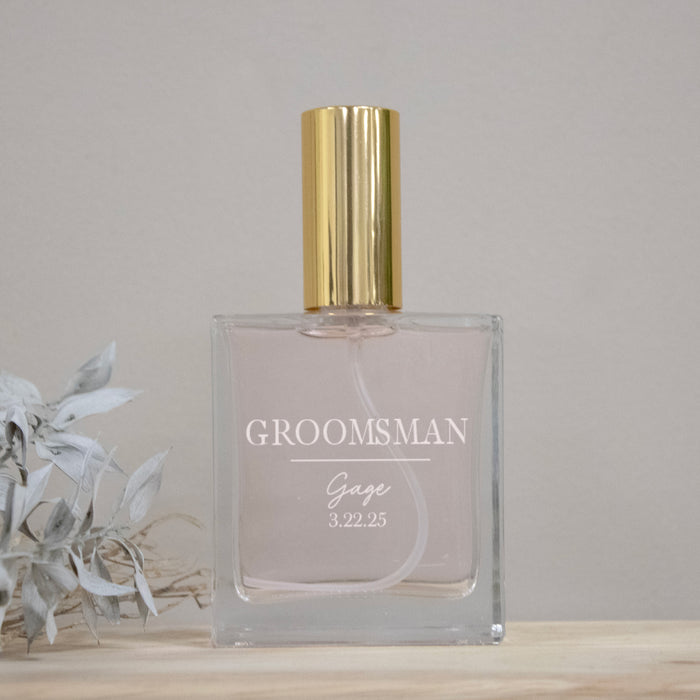 Personalized Groom Wedding Party Cologne Bottle