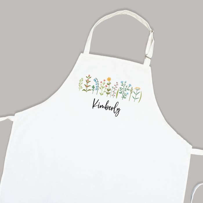 Personalized Wildflower Apron for Her