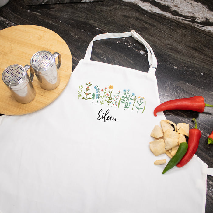 Personalized Wildflower Apron for Her