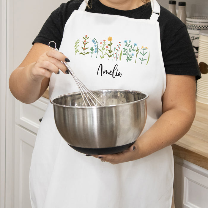 Personalized Wildflower Apron for Her