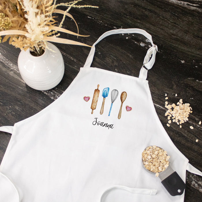 Personalized Kitchen Utensils Apron for Her