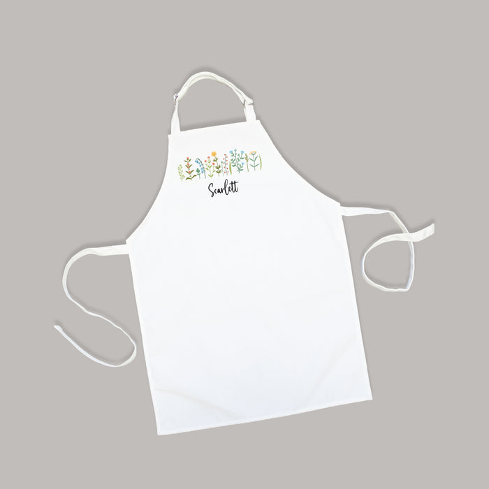 Personalized Wildflower Apron for Her