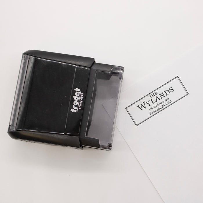 Personalized Return Address Black Stamper