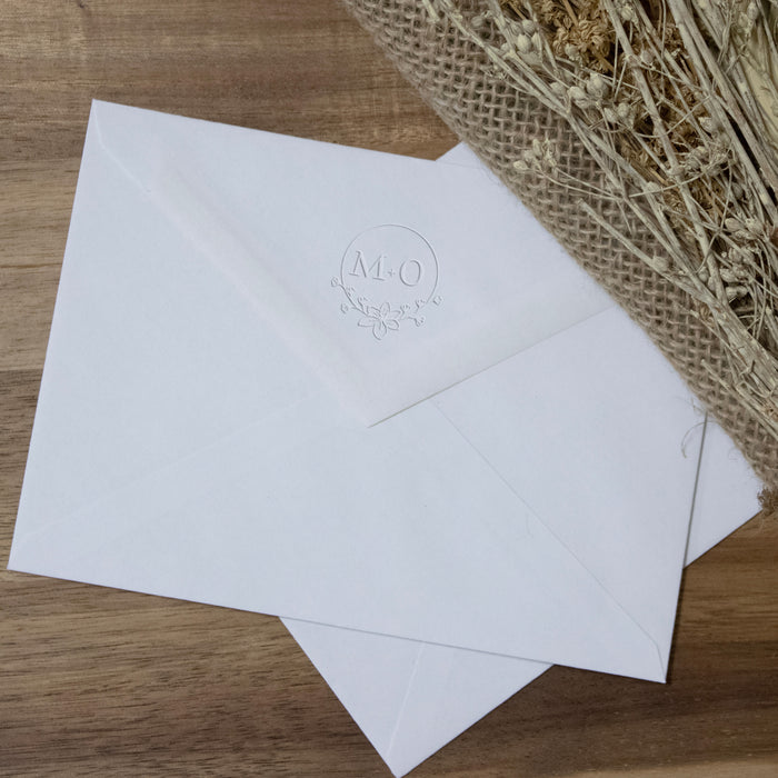 Personalized Wedding Stationary Initials Embosser