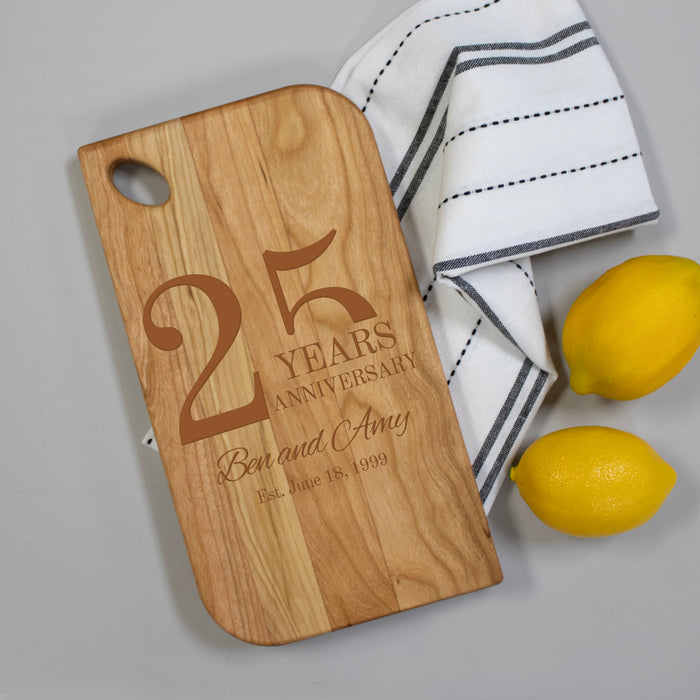 Personalized Anniversary Cutting Board