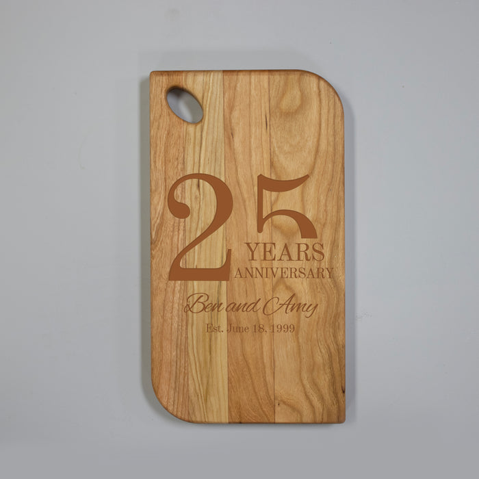 Personalized Anniversary Cutting Board