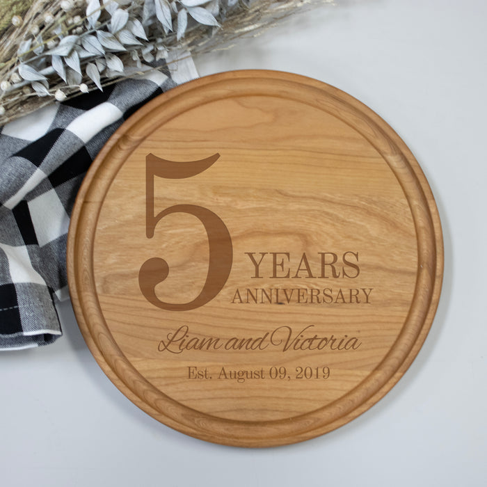 Personalized Anniversary Cutting Board