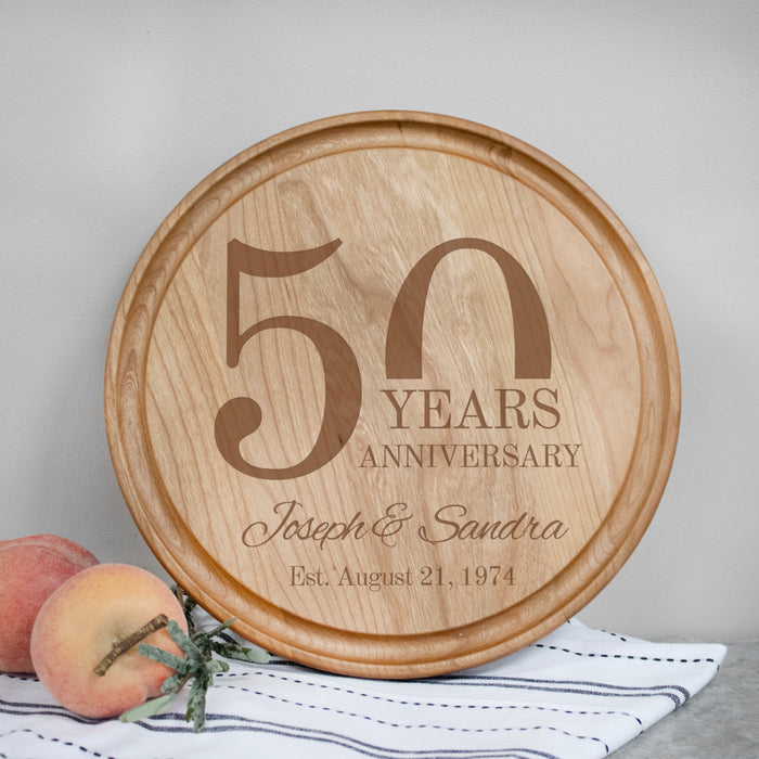 Personalized Anniversary Cutting Board