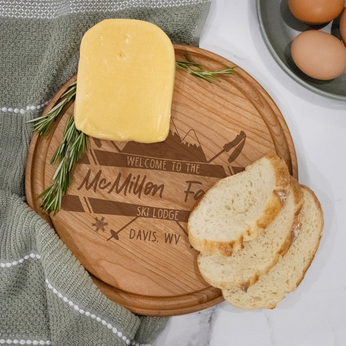 Personalized Ski Lodge Cutting Board