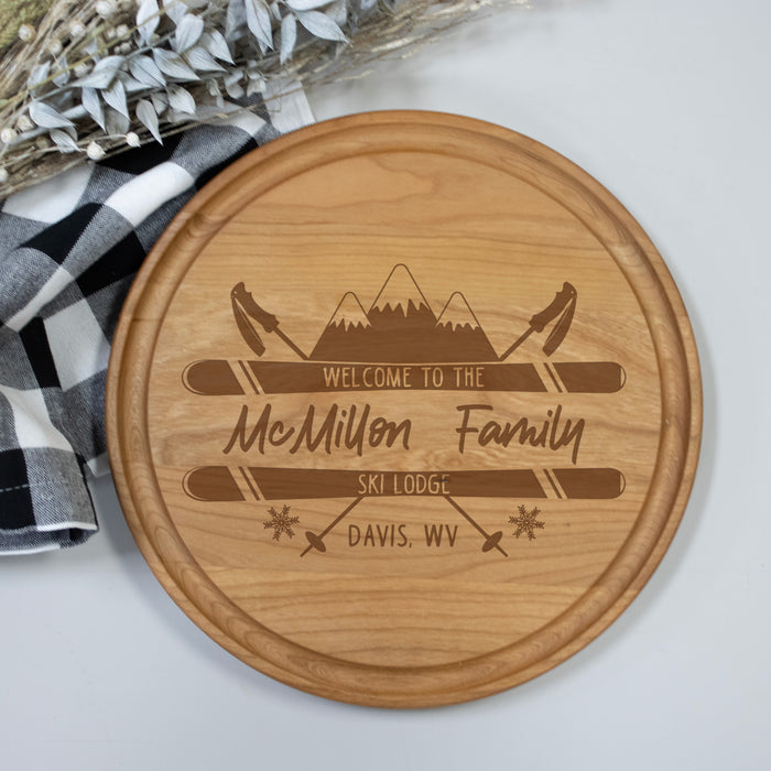 Personalized Ski Lodge Cutting Board