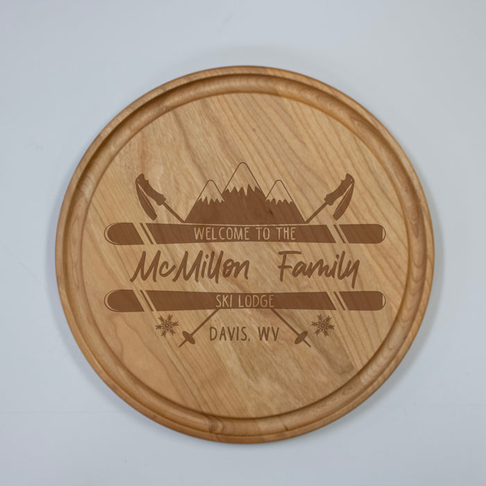 Personalized Ski Lodge Cutting Board