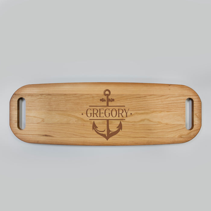 Personalized Nautical Anchor Cutting Board