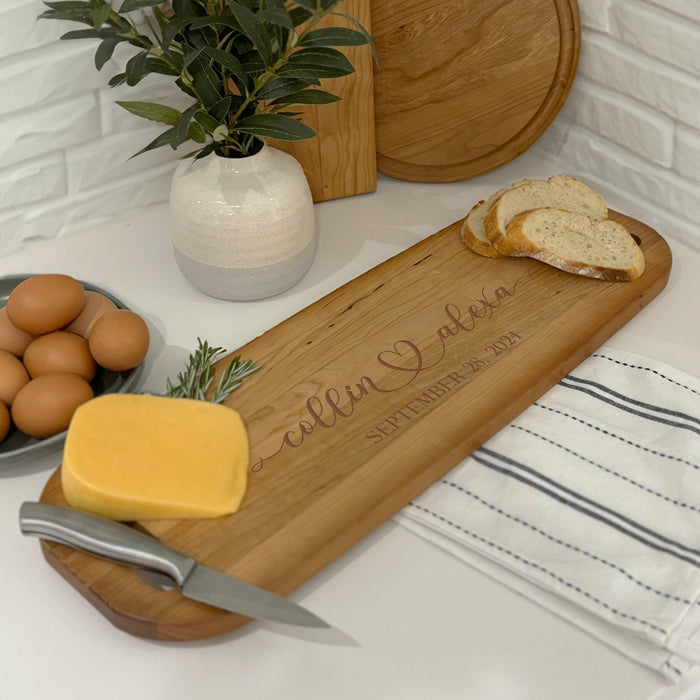 Personalized Heart Names Charcuterie Board