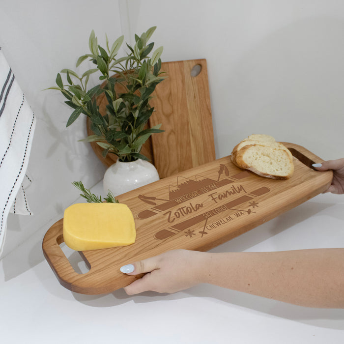 Personalized Ski Lodge Cutting Board