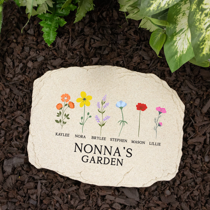 Personalized "Grandma's Garden" Stone