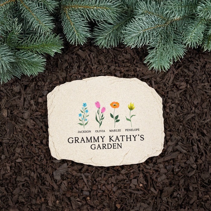 Personalized "Grandma's Garden" Stone