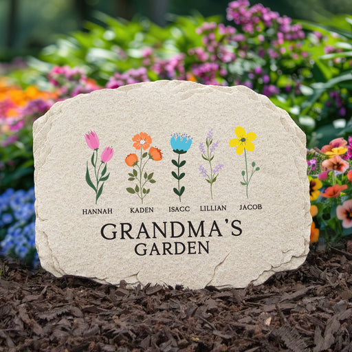 Personalized Grandma's Garden Stone