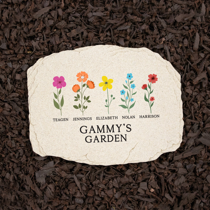 Personalized "Grandma's Garden" Stone