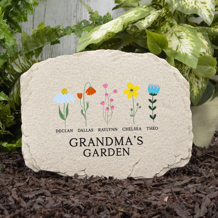 Personalized "Grandma's Garden" Stone