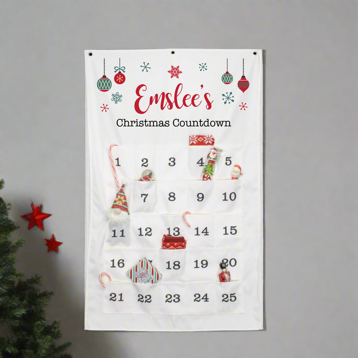 Hanging Advent Calendar Personalized with Name