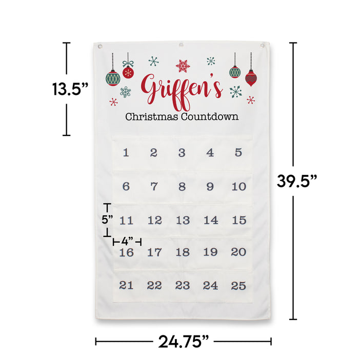 Personalized Christmas Countdown Advent Calendar