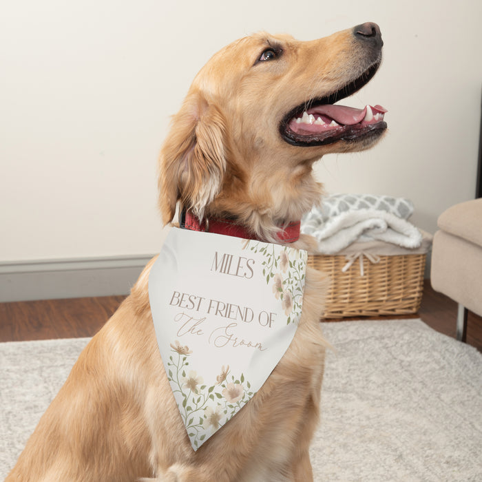 Personalized "Best Friend of the Bride/Groom" Wedding Dog Bandana