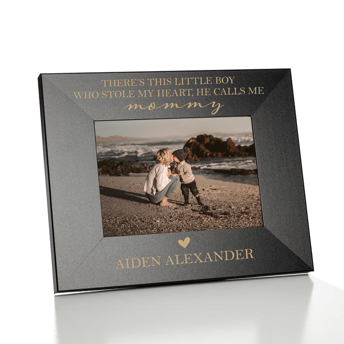 Personalized "A Little Boy Stole My Heart..." Mother Son Picture Frame