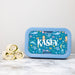 Personalized Under the Sea Lunch Box on marble countertop next to turkey wraps