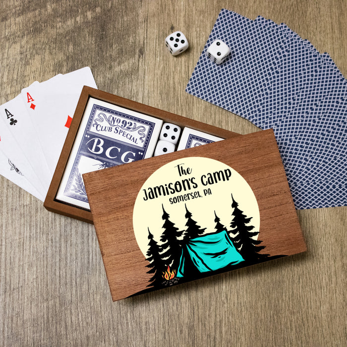 Personalized Camp Card Game Box