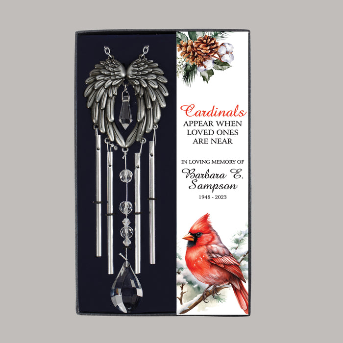 Personalized Cardinal Gift Box Wind Chime