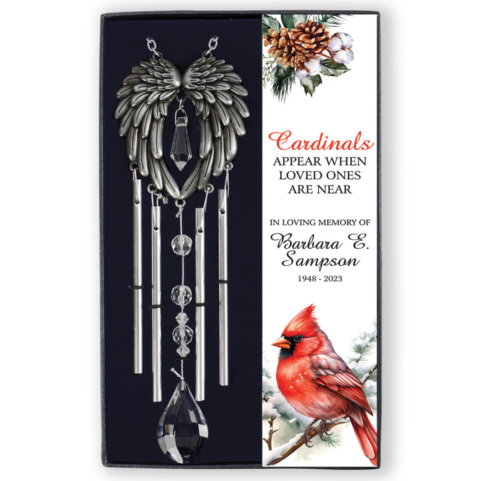 Personalized Cardinal Gift Box Wind Chime