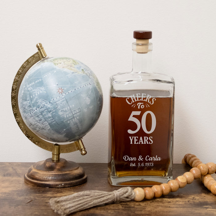 Personalized Anniversary Whiskey Decanter
