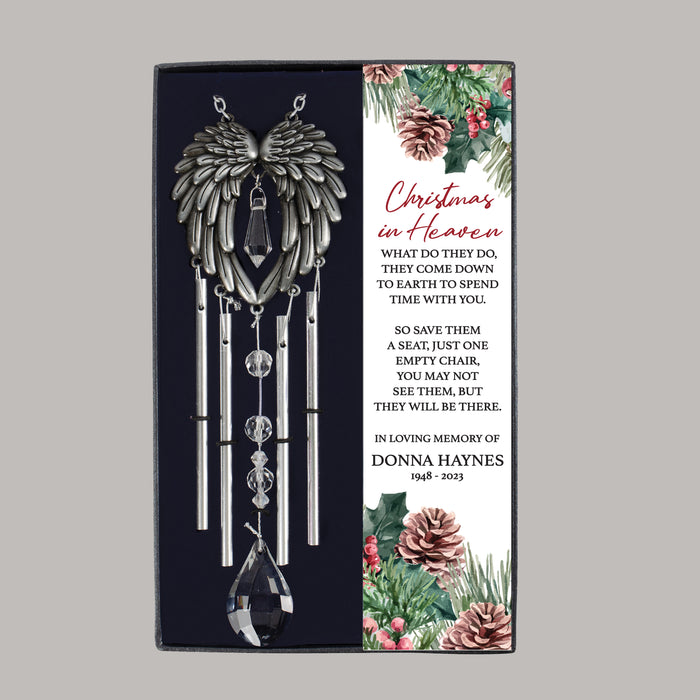 Personalized "Christmas in Heaven" Gift Box Wind Chime